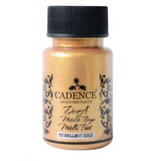 Cadence Metalická akrylová barva Dora Metalic 50 ml Cadence: billiant gold - zářivě zlatá DM121