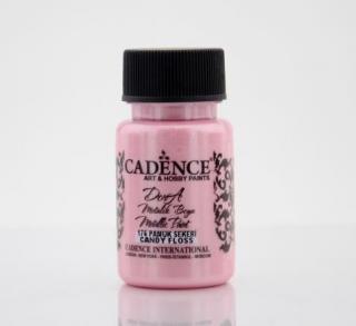 Cadence Metalická akrylová barva Dora Metalic 50 ml Cadence: candy floss - růžová DM176