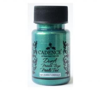 Cadence Metalická akrylová barva Dora Metalic 50 ml Cadence: emerald green - smaragdová DM141