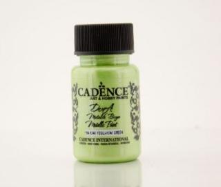 Cadence Metalická akrylová barva Dora Metalic 50 ml Cadence: kiwi green - světle zelená DM194