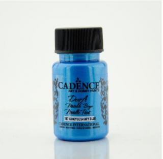 Cadence Metalická akrylová barva Dora Metalic 50 ml Cadence: Nebesky modrá - sky blue 187