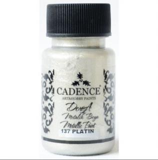 Cadence Metalická akrylová barva Dora Metalic 50 ml Cadence: platin - platinová DM137