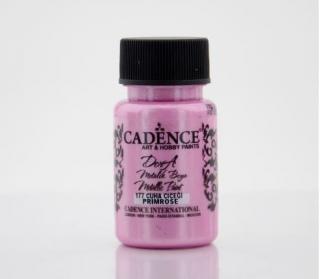 Cadence Metalická akrylová barva Dora Metalic 50 ml Cadence: prim rose - světle růžová DM177