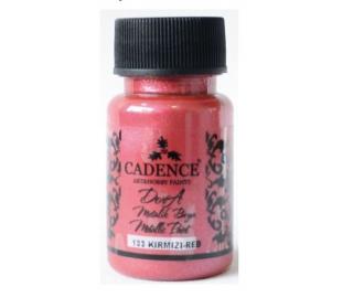 Cadence Metalická akrylová barva Dora Metalic 50 ml Cadence: red - červená DM133