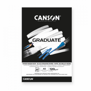 Canson Graduate Drawing Black skicák lep. A5 120g