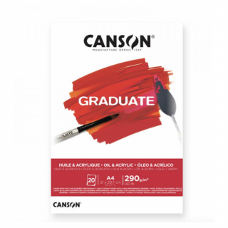 Canson Graduate Oil & Acrylic lepený A4 290 gr