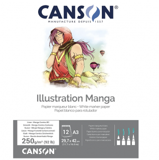 Canson Illustration Manga skicák lepený A4 250g