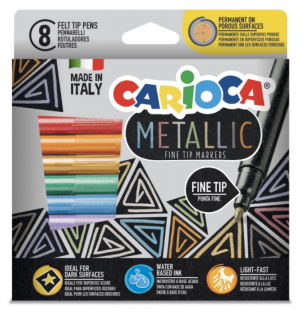 Carioca Metallic fix s jemným hrotem 8ks