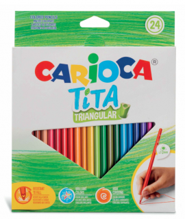 Carioca Tita Box Triangular pastelky 24 ks