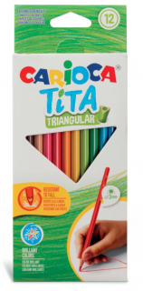 Carioca Tita Triangular trojhranné pastelky 12ks