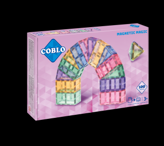 COBLO - Magnetická stavebnice 100 dílů - Pastel