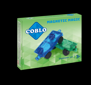 COBLO - Magnetická stavebnice podvozek pro auta - 2ks