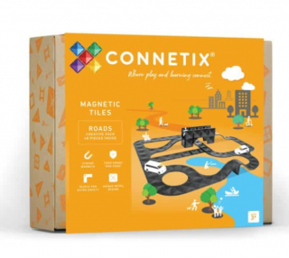 Connetix - Magnetická silnice- black 48 dílů