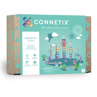 Connetix - Magnetická stavebnice - kuličková dráha - pastelové barvy 106 dílů