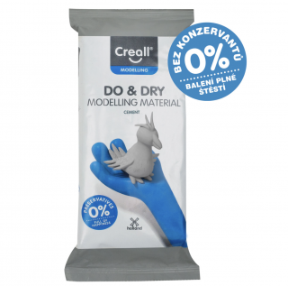 Creall samotvrdnoucí modelovací hmota DO&DRY hypoalergenní, 500 g, šedý cement