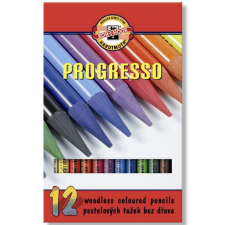 Koh-i-noor pastelky PROGRESSO dlouhé 8756/12