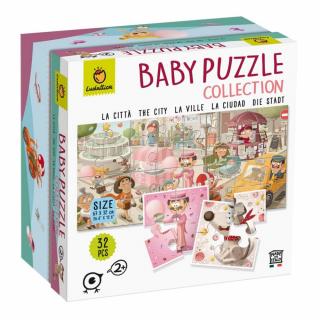 Ludattica - Oboustranné puzzle pro nejmenší Město - baby puzzle