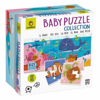 Ludattica - Oboustranné puzzle pro nejmenší Mořský svět- baby puzzle-POŠKOZENÝ OBAL