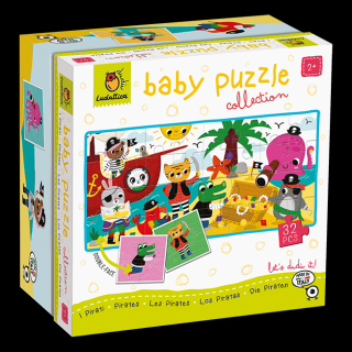 Ludattica - Oboustranné puzzle pro nejmenší Pirátský poklad - baby puzzle