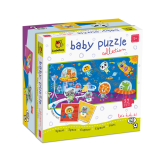 Ludattica - Oboustranné puzzle pro nejmenší vesmír - baby puzzle