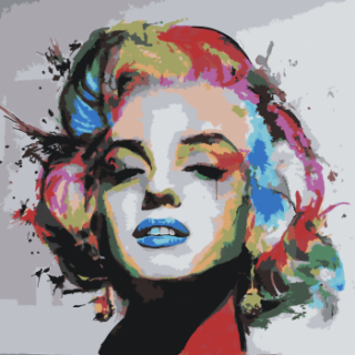 Malování podle čísel Marilyn Monroe 50 x 50 cm