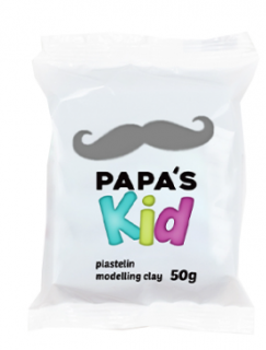 Papas clay modelovací hmota 50 g šedá