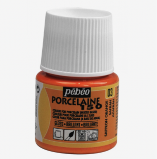 Pebeo Porcelaine 150 (45 ml) Barvy Pebeo: 03 Šafránově oranžová