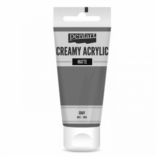 Pentart - akrylové barvy KRÉMOVÉ MATNÉ 60 ml Barvy Pentart: šedá