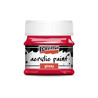 Pentart - akrylové barvy LESKLÉ 50 ml Barvy Pentart: červené rty