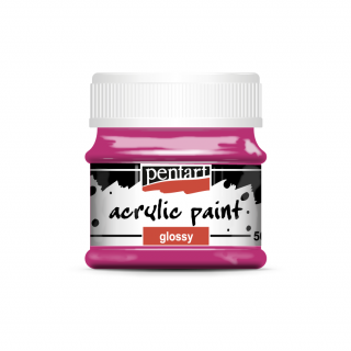 Pentart - akrylové barvy LESKLÉ 50 ml Barvy Pentart: magenta