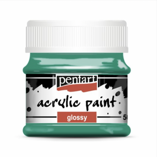 Pentart - akrylové barvy LESKLÉ 50 ml Barvy Pentart: tyrkysová