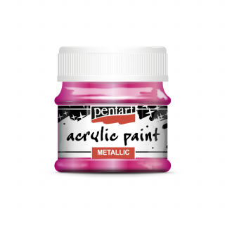 Pentart - akrylové barvy METALLIC 50 ml Barvy Pentart: magenta