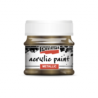 Pentart - akrylové barvy METALLIC 50 ml Barvy Pentart: mosaz