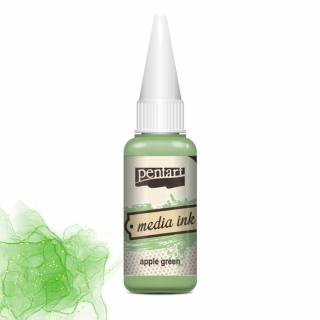 Pentart alkoholový inkoust Media Ink 20 ml Barvy Pentart: apple green