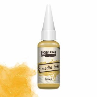 Pentart alkoholový inkoust Media Ink 20 ml Barvy Pentart: Honey