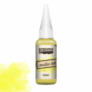 Pentart alkoholový inkoust Media Ink 20 ml Barvy Pentart: Lemon