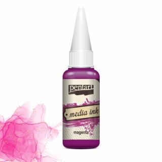 Pentart alkoholový inkoust Media Ink 20 ml Barvy Pentart: magenta