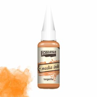 Pentart alkoholový inkoust Media Ink 20 ml Barvy Pentart: Tangarine