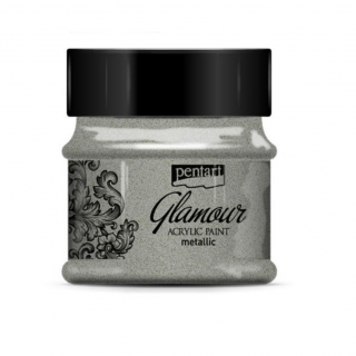 Pentart Glamour Metallic akrylová barva 50 ml Barvy Pentart: Dark silver