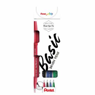 Pentel touch SES15-4 Basic sada Brush Sign Pen