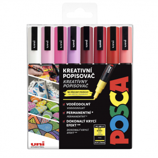 POSCA akrylový popisovač PC-3M 8 ks - Love