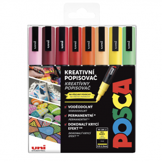 POSCA akrylový popisovač PC-3M 8 ks - Summer