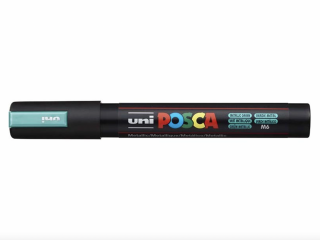 POSCA akrylový popisovač PC-5M, 2,5 mm Barva: Metalická zelená