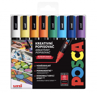 POSCA akrylový popisovač PC-5M Sada základních barev 16 ks