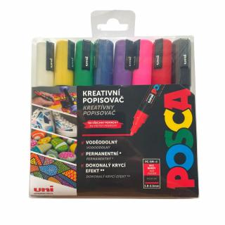 POSCA akrylový popisovač PC-5M Sada základních barev 8 ks