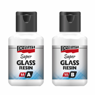 Pryskyřice SUPER GLASS RESIN PENTART dvousložková 2x40 ml