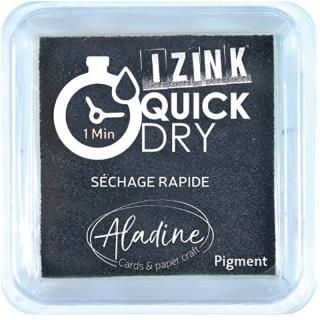 Razítkovací polštářek Aladine IZINK QUICK DRY - Noir, černá