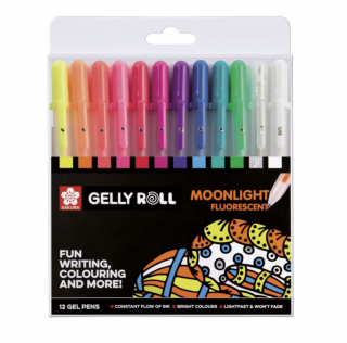 Sakura Gelly Roll Moonlight FLUO set 12 ks