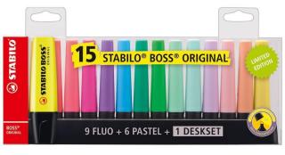 Stabilo Boss Original 15ks zvýrazňovačů Deskset