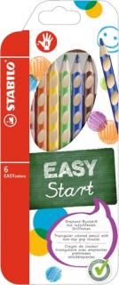 Stabilo pastelky Easy start - 6 barev - pro PRAVÁKY